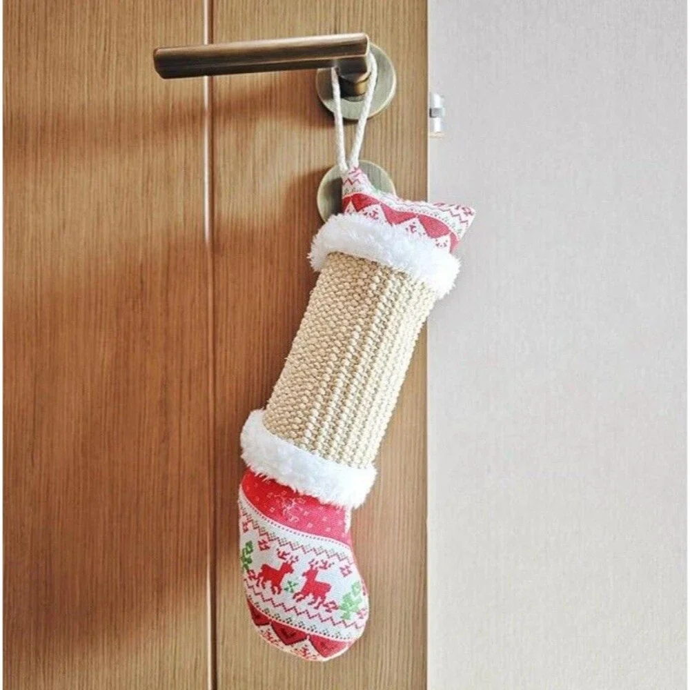 FuneeTop Interactive Cat Kicker Toy for Indoor Cat, Stocking Shape 12'' Long